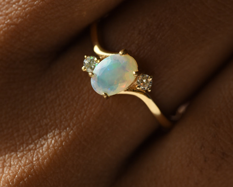 Bella Opal Diamond Ring
