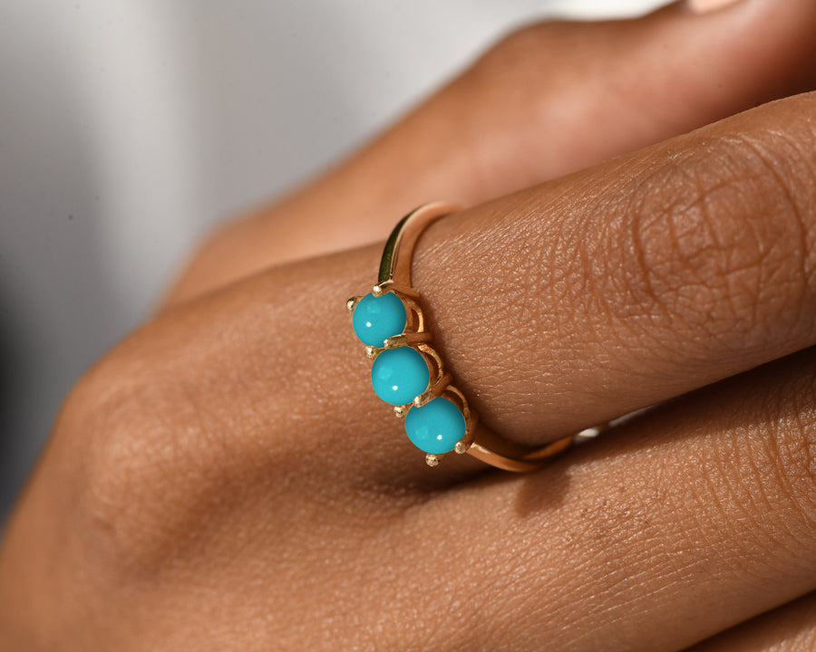 Triplets Turquoise Ring