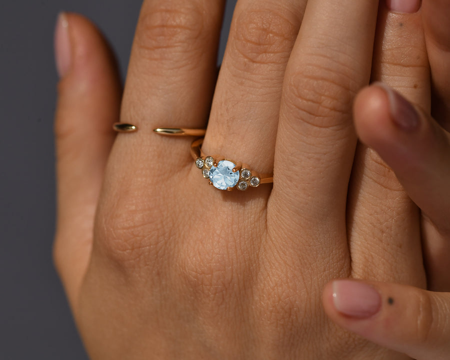 Sophie Aquamarine Diamond Ring