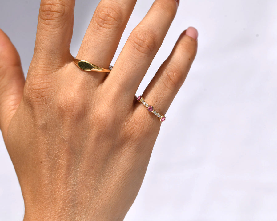 Sunlit Pink Tourmaline Ring