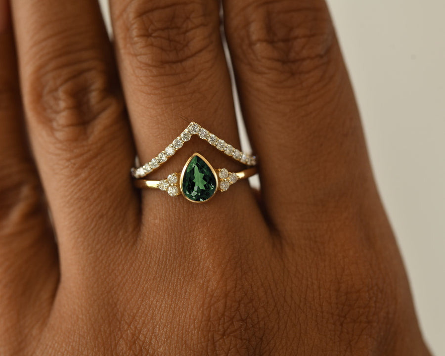Twirl Green Tourmaline Ring