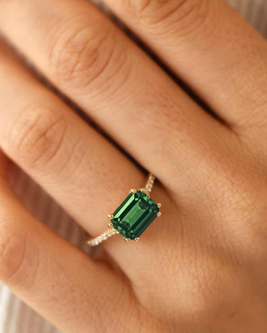 Glint Green Tourmaline Ring