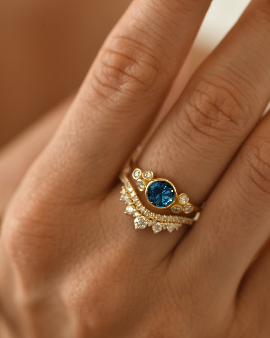 Gleamy London Blue Topaz Ring