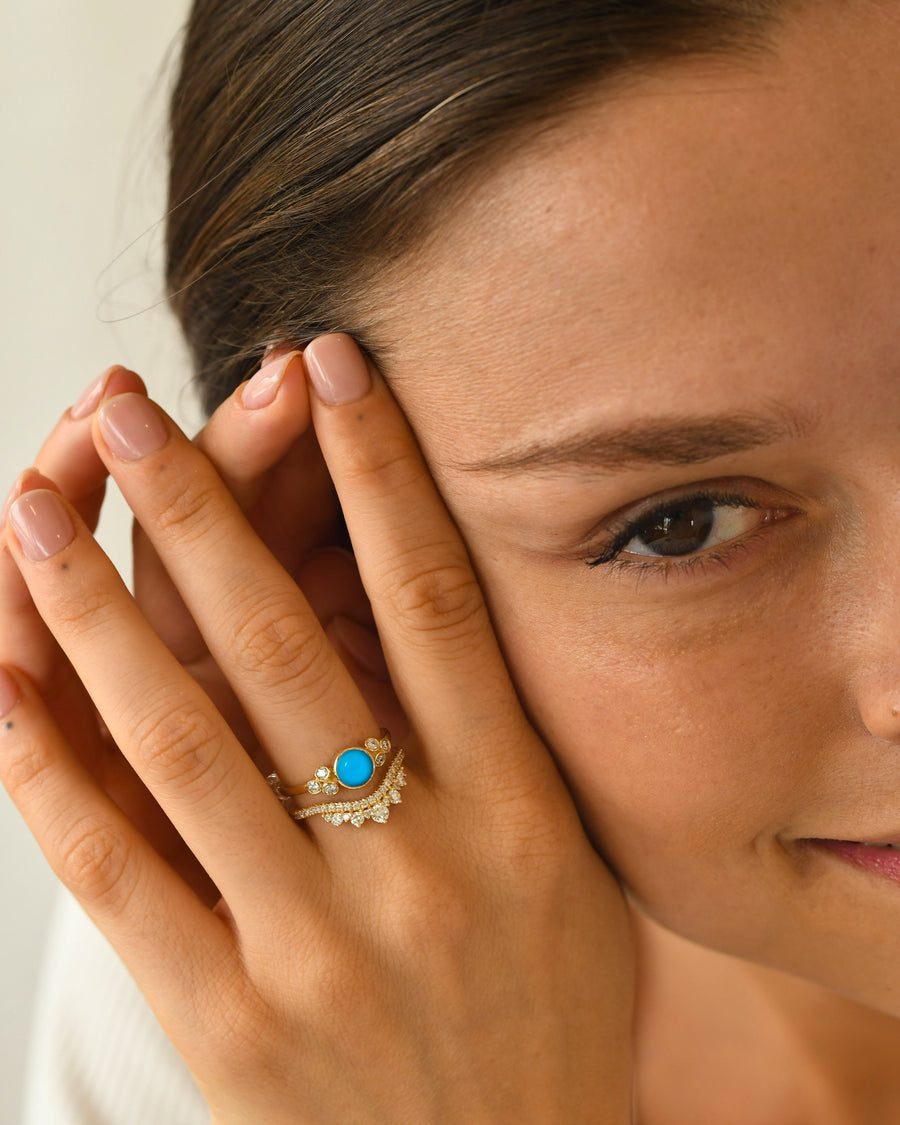Gleamy Turquoise Ring
