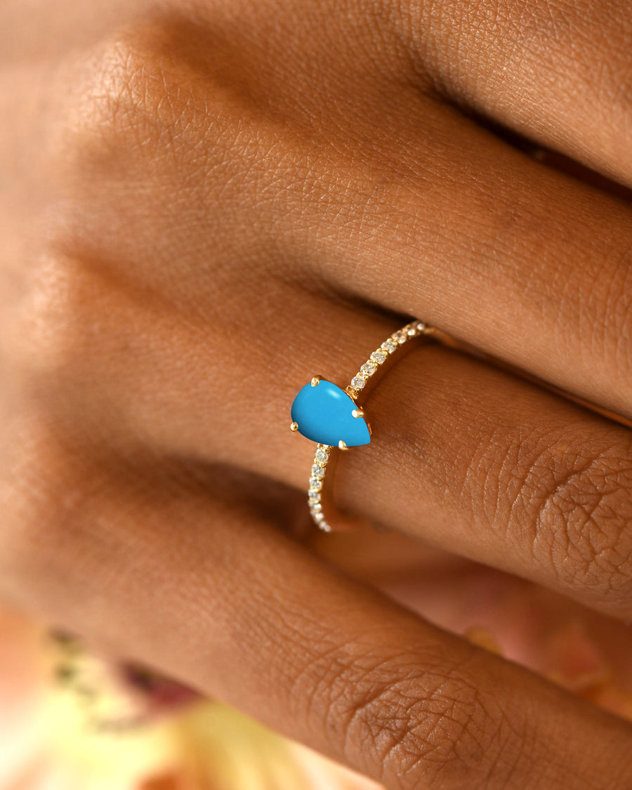 Diva Ring with Sleeping Beauty Turquoise