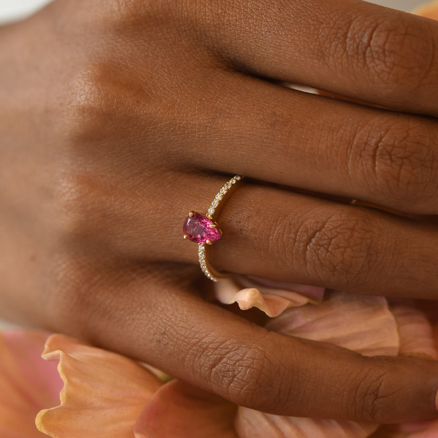 Diva Ring with Pink Tourmaline