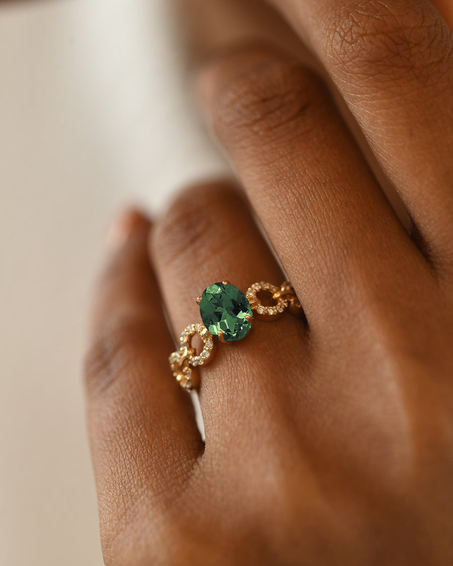 Elsa Green Tourmaline Ring