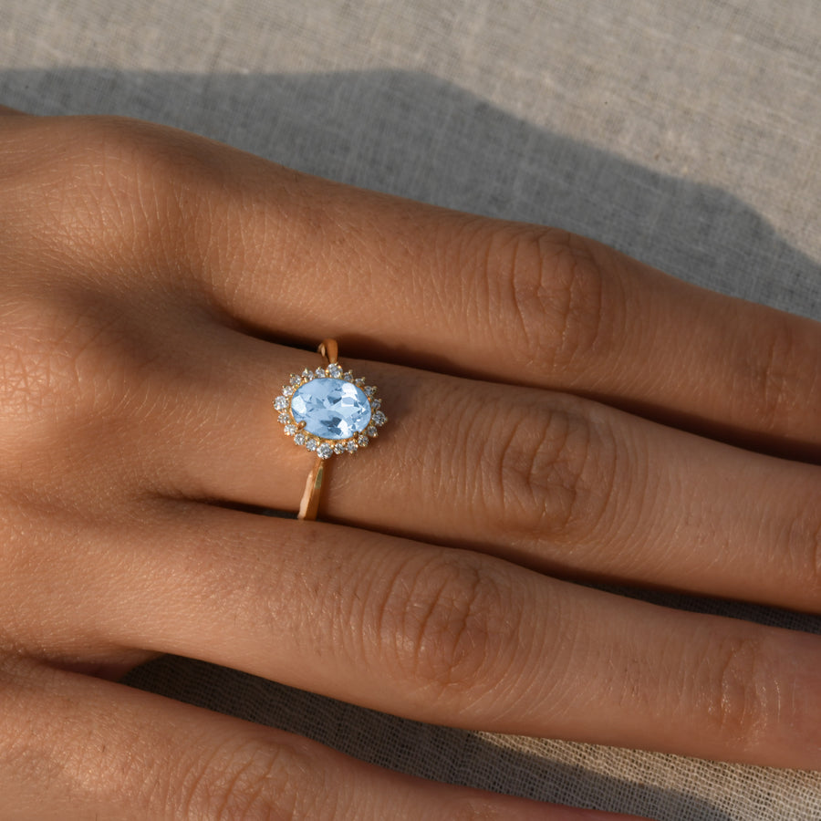 Sunshine Aquamarine Ring