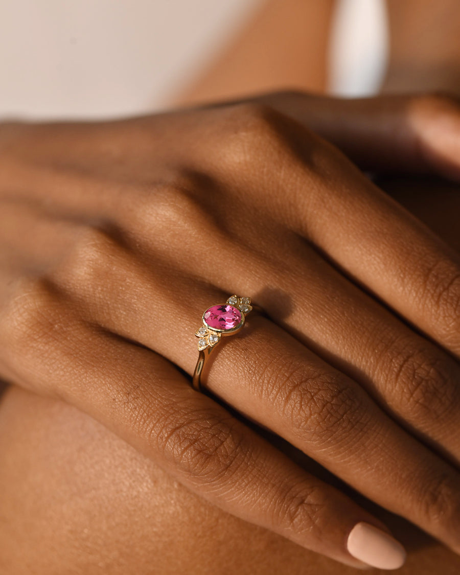 Pastel Pink Tourmaline Ring