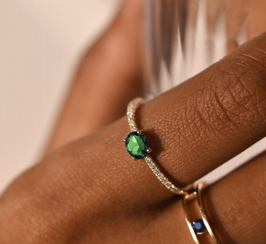 Divine Green Tourmaline Ring