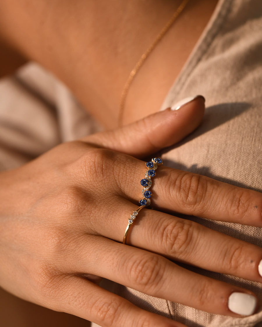 Winding Blue Sapphire Ring