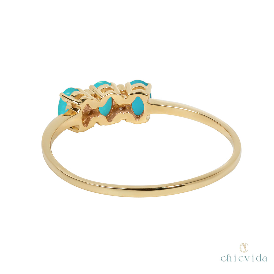 Three Musketeers Turquoise Ring