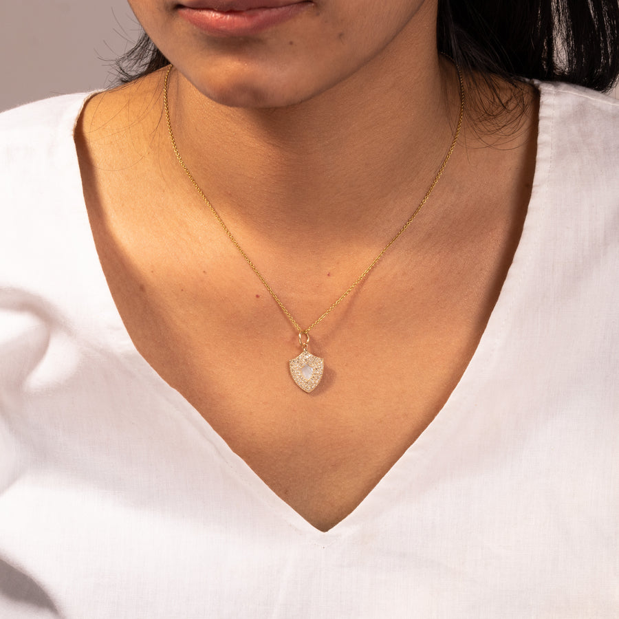 Badge Mother Of Pearl Pendant
