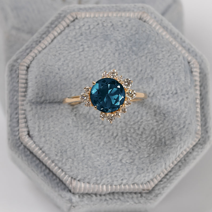 Jasmine London Blue Topaz Ring