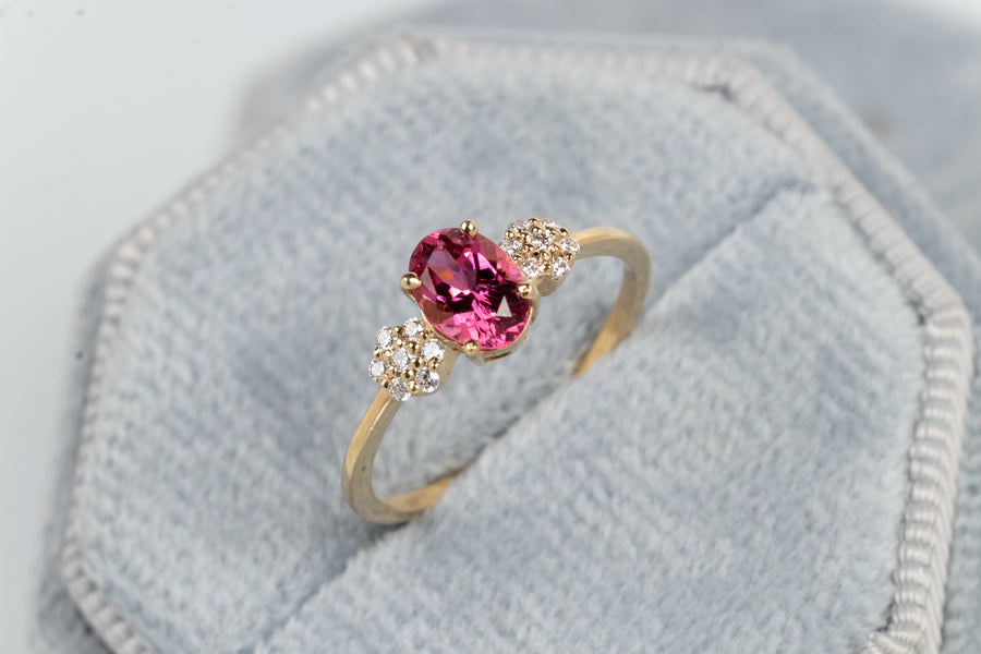 Cabochon Pink Tourmaline Ring - Ray Griffiths Fine Jewelry