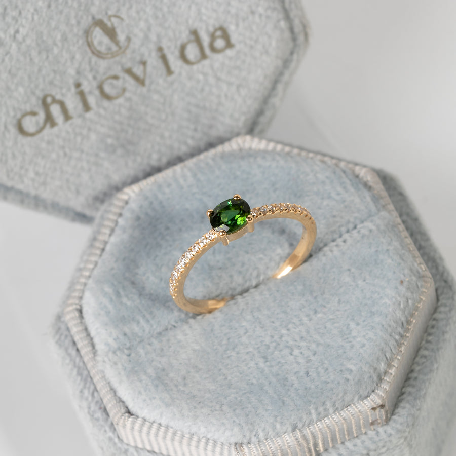 Divine Green Tourmaline Ring