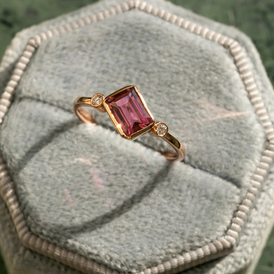 Gauzy Pink Tourmaline Ring