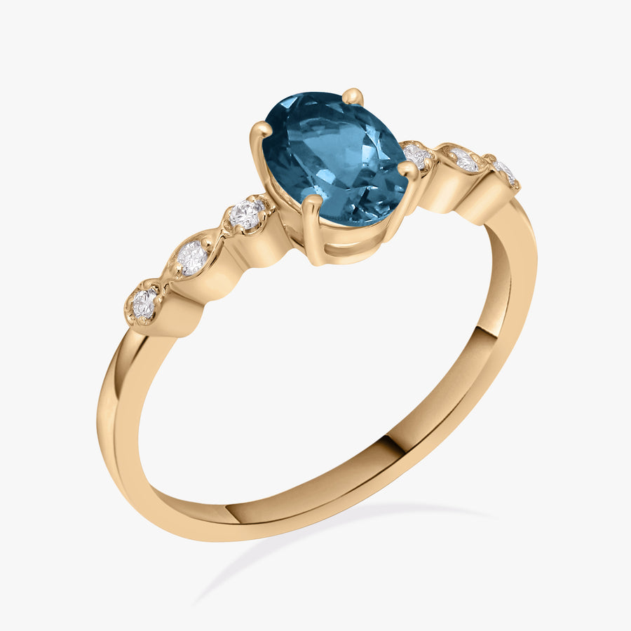 Someday London Blue Topaz Engagement Ring