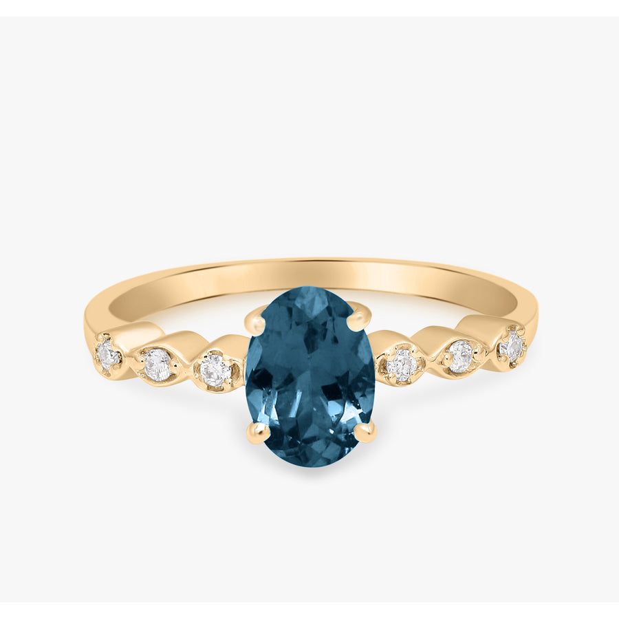 Someday London Blue Topaz Engagement Ring