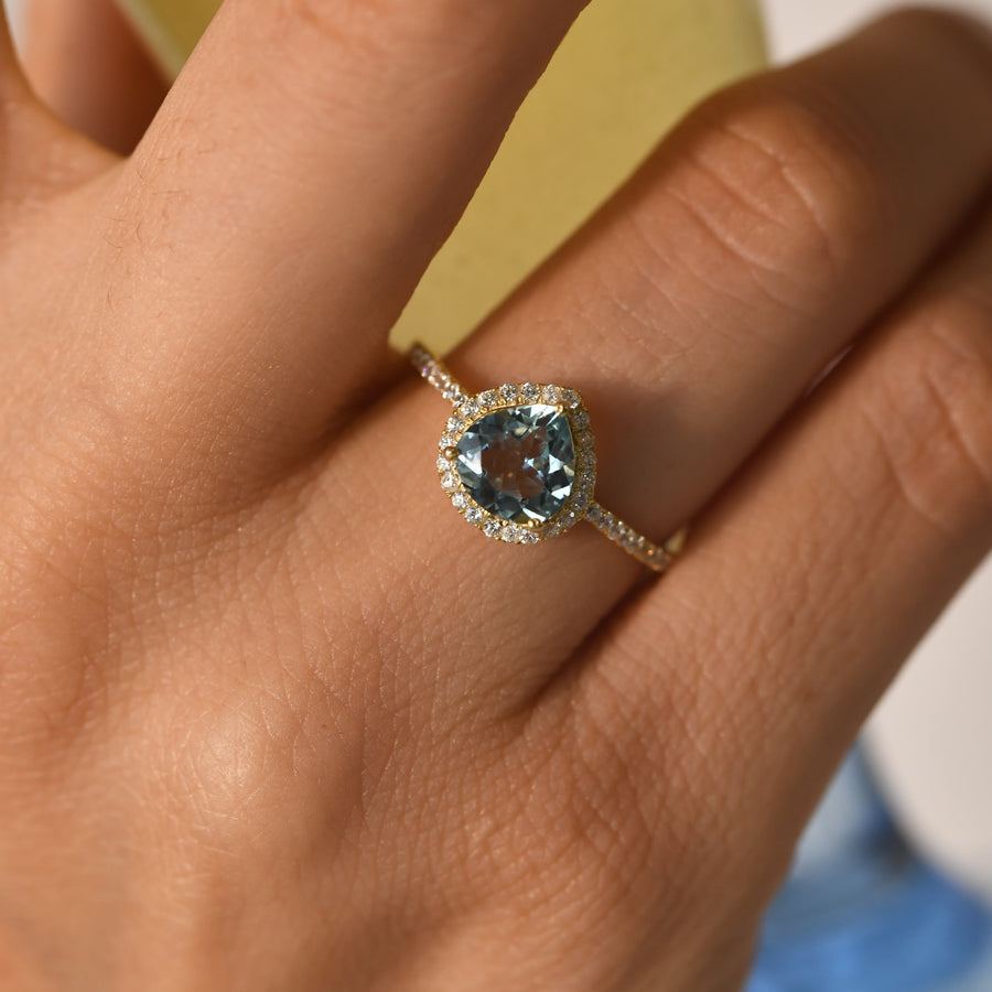 vintage aquamarine wedding ring