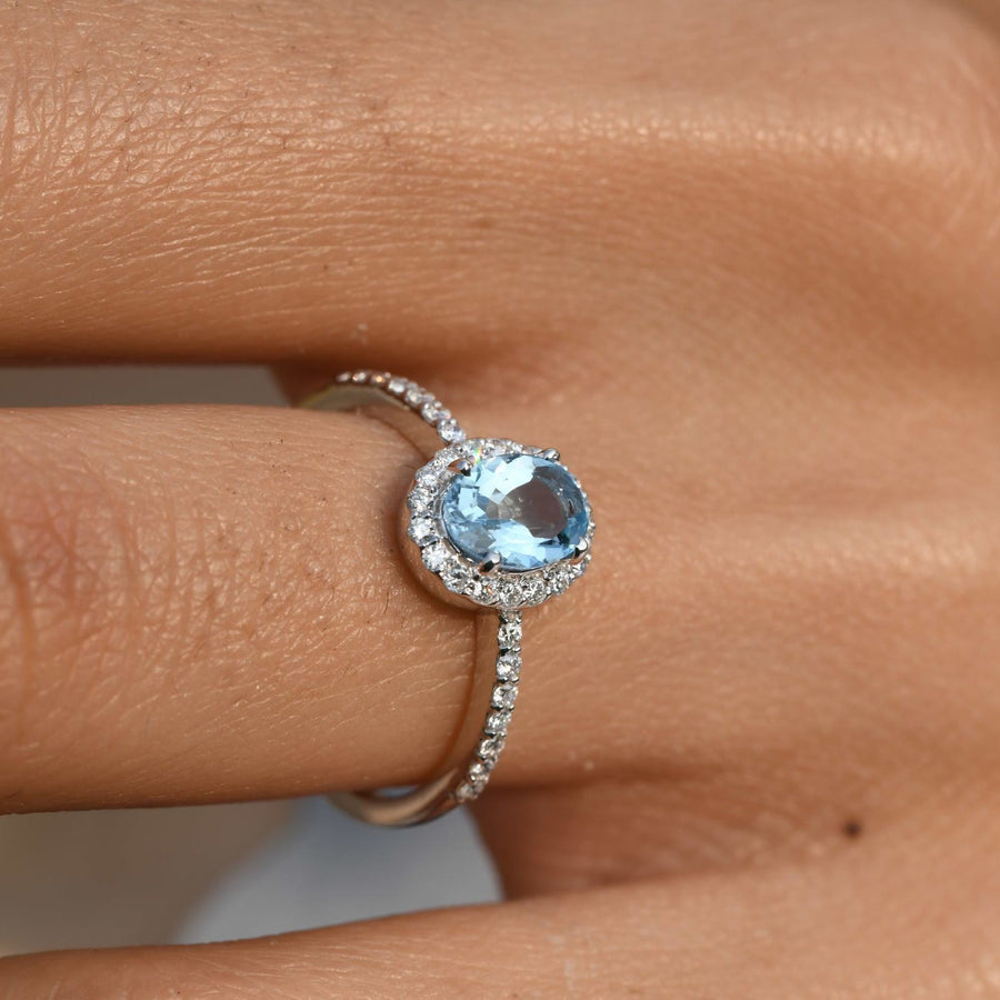 Blue gemstone ring perfect for wedding gift ideas or anniversary