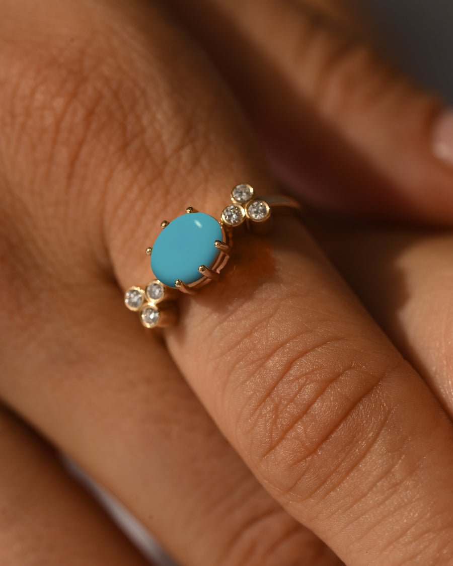 solitaire turquoise ring