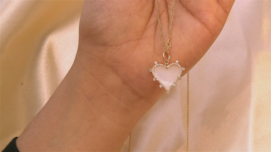Dainty Heart Mother Of Pearl Pendant