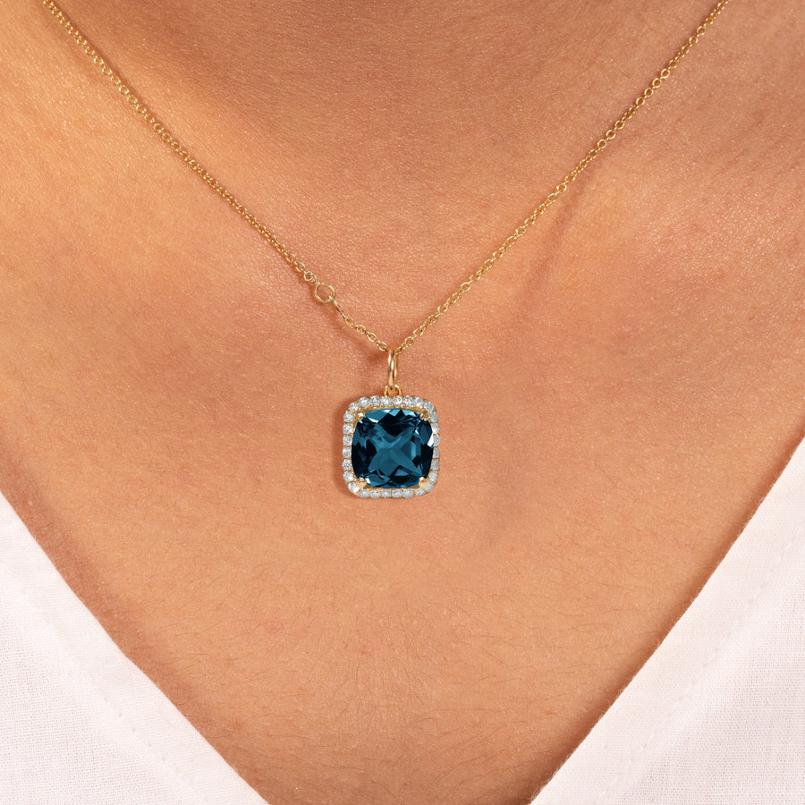 lodnon blue topaz wedding necklace