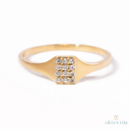 lab diamond gold ring