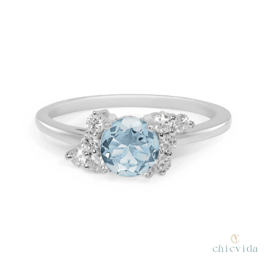 Lana Aquamarine Diamond Ring