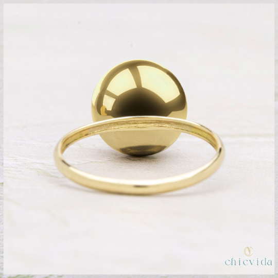 Solid Gold Ball Ring