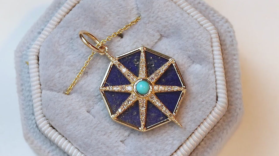 Starburst Lapis Lazuli Pendant