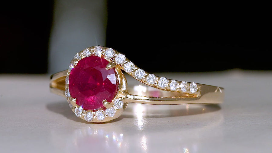 Wave Ruby Ring