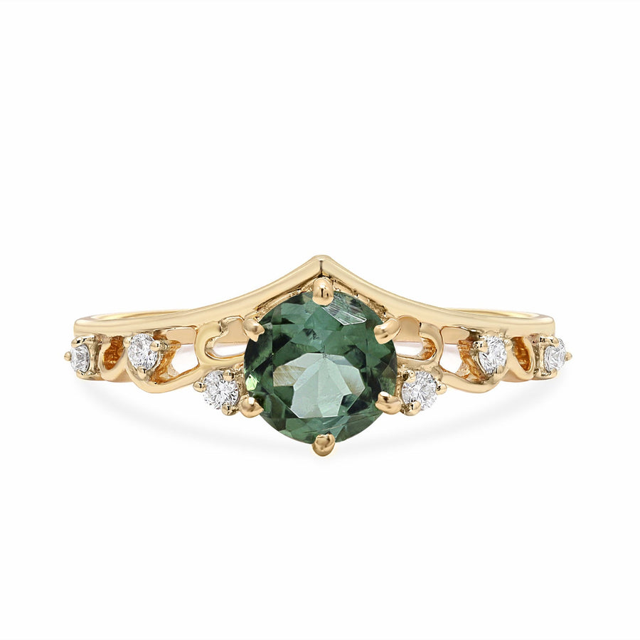 Diadem Ring in Green Tourmaline
