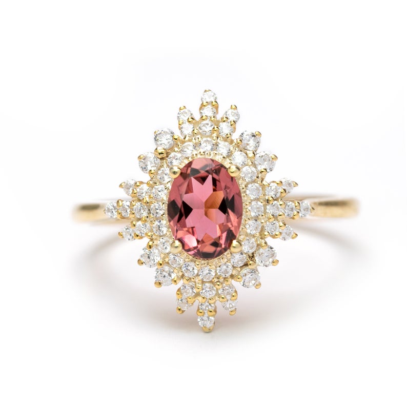 Blaze Pink Tourmaline Ring