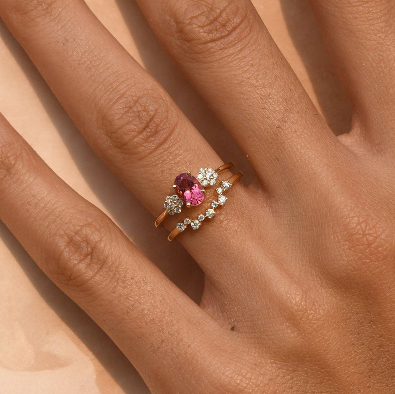 Bloom Pink Tourmaline Ring - ChicVida