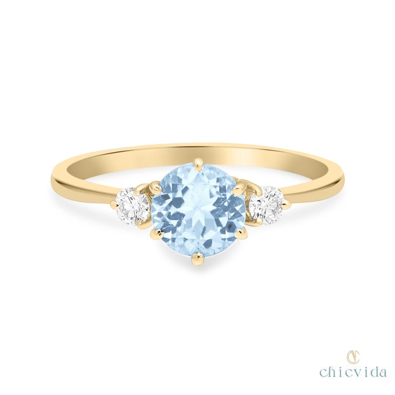 Cosset Aquamarine Ring