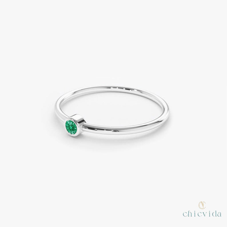 Eternity Natural Emerald Gold Ring