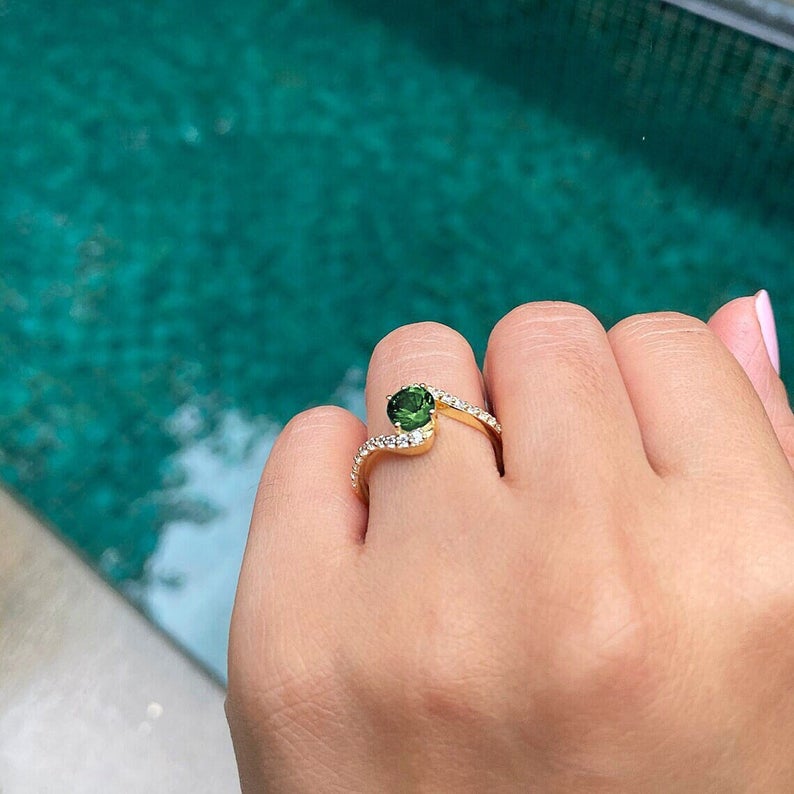 Aura Green Tourmaline Ring