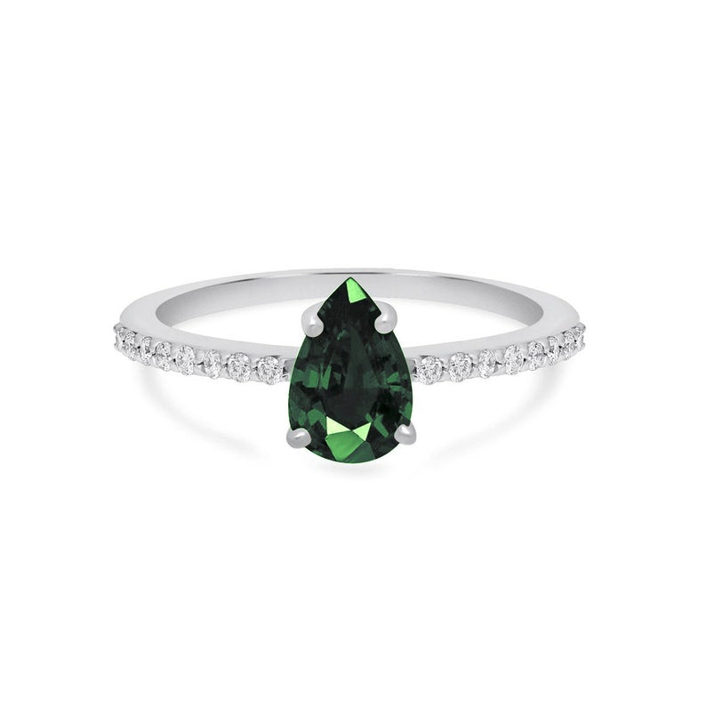 Diva Ring with Green Tourmaline