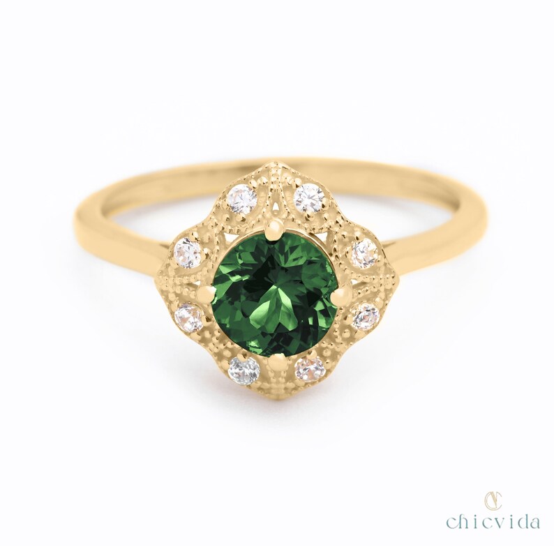 Savour Green Tourmaline Gold Ring