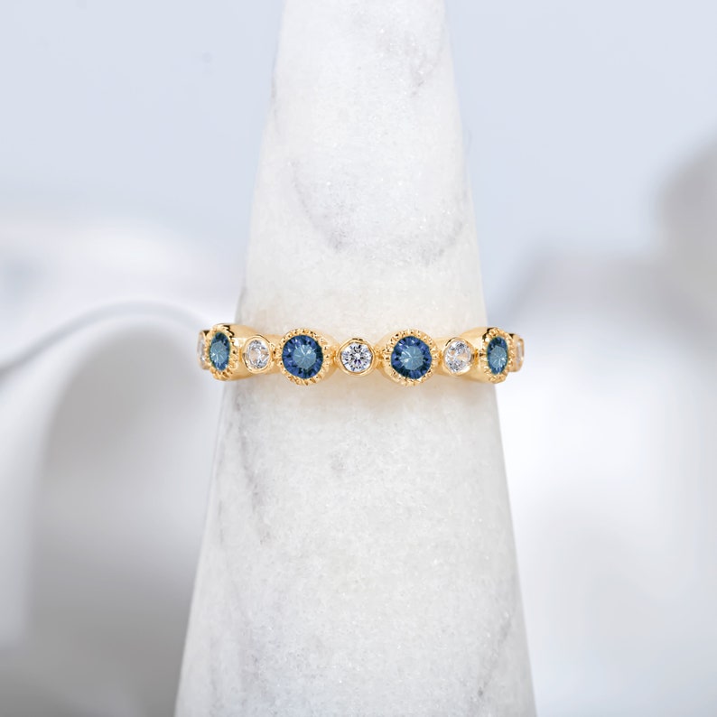 Moonlit Sapphire Ring