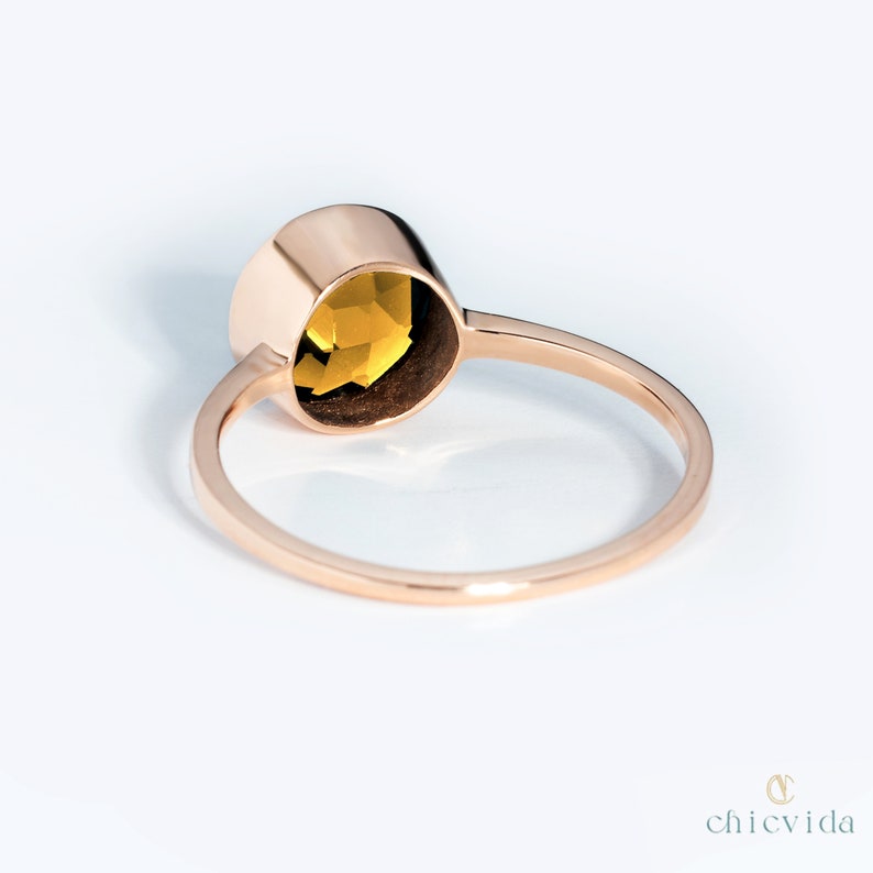 Wispy Citrine Gold Ring