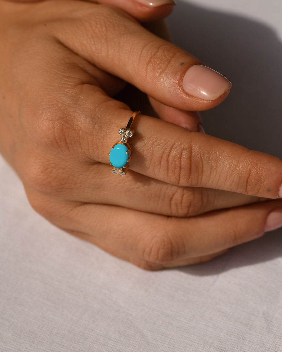 turquoise gold proposal ring