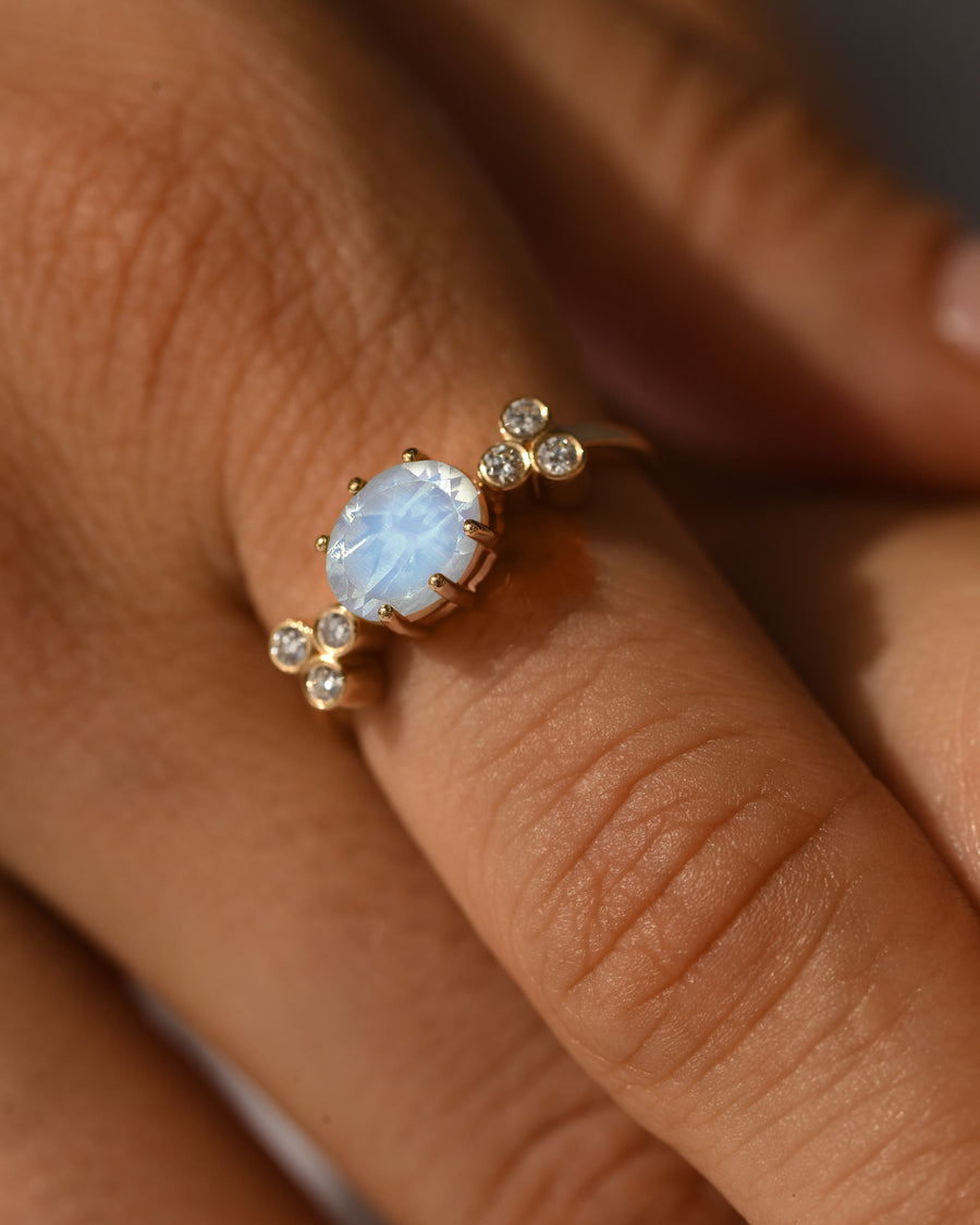 moonstone 14K gold ring
