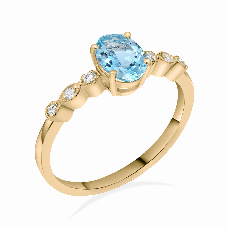 Someday Aquamarine Engagement Ring - ChicVida