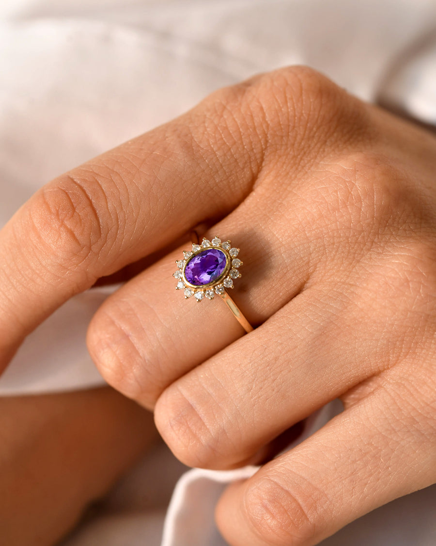 amethyst wedding ring