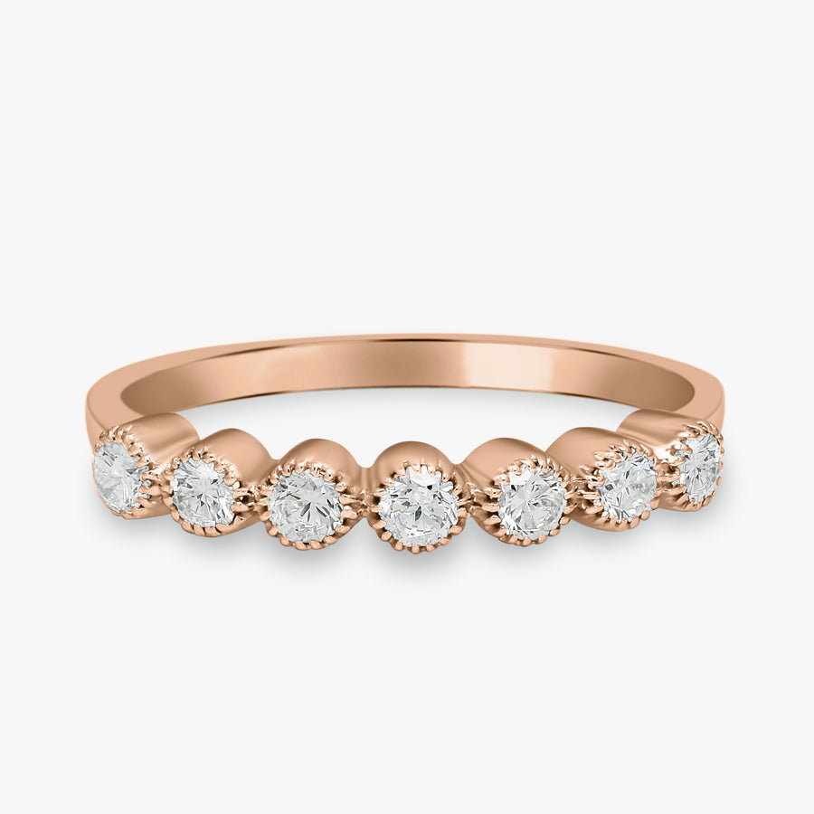 Personalised gift idea — vintage-inspired diamond band ring