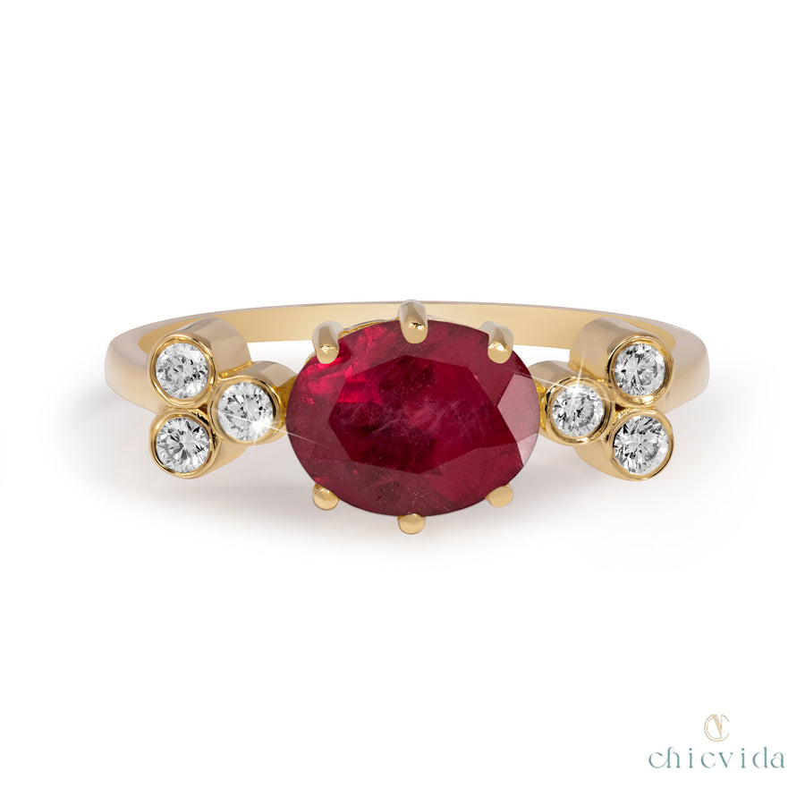 forever ruby gold ring